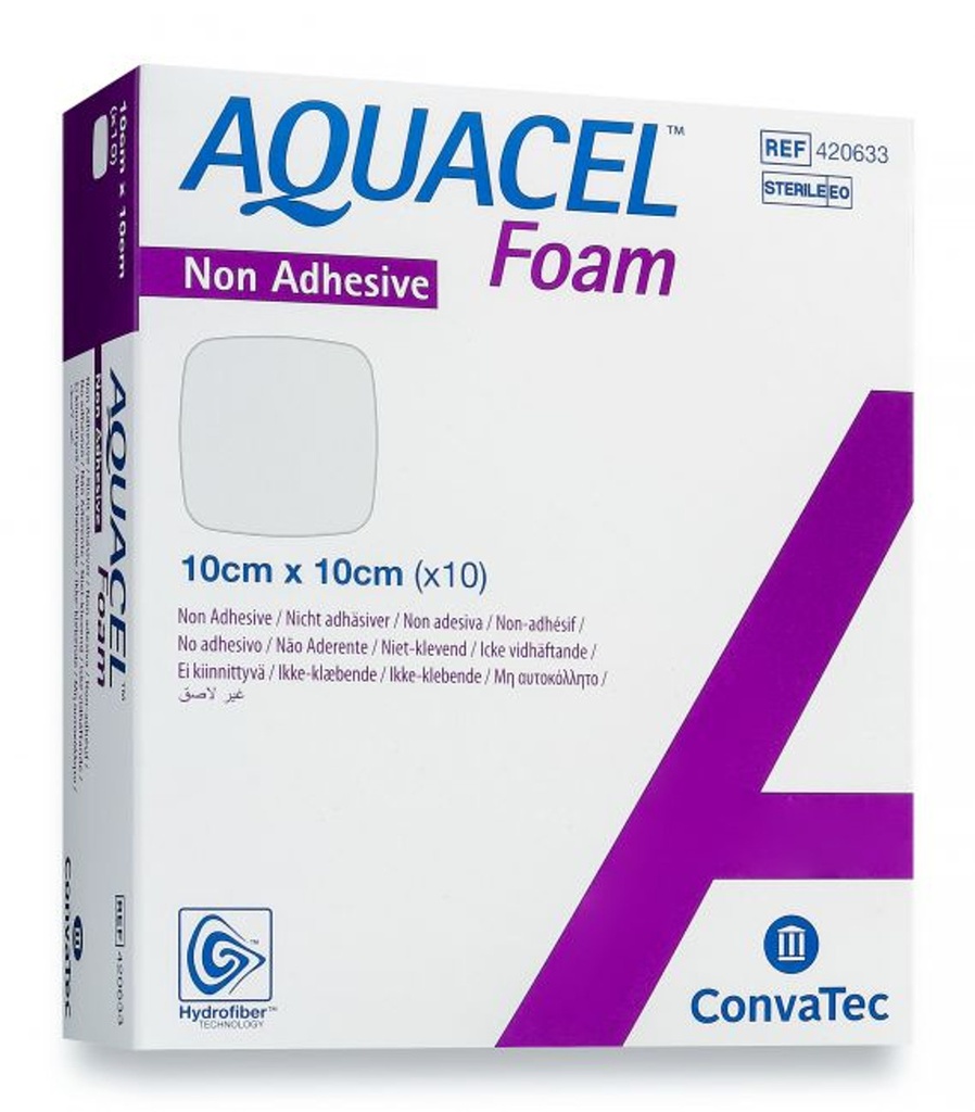 Aquacel Foam Non-Adhesive Dressing 10 X 10cm BOX/10