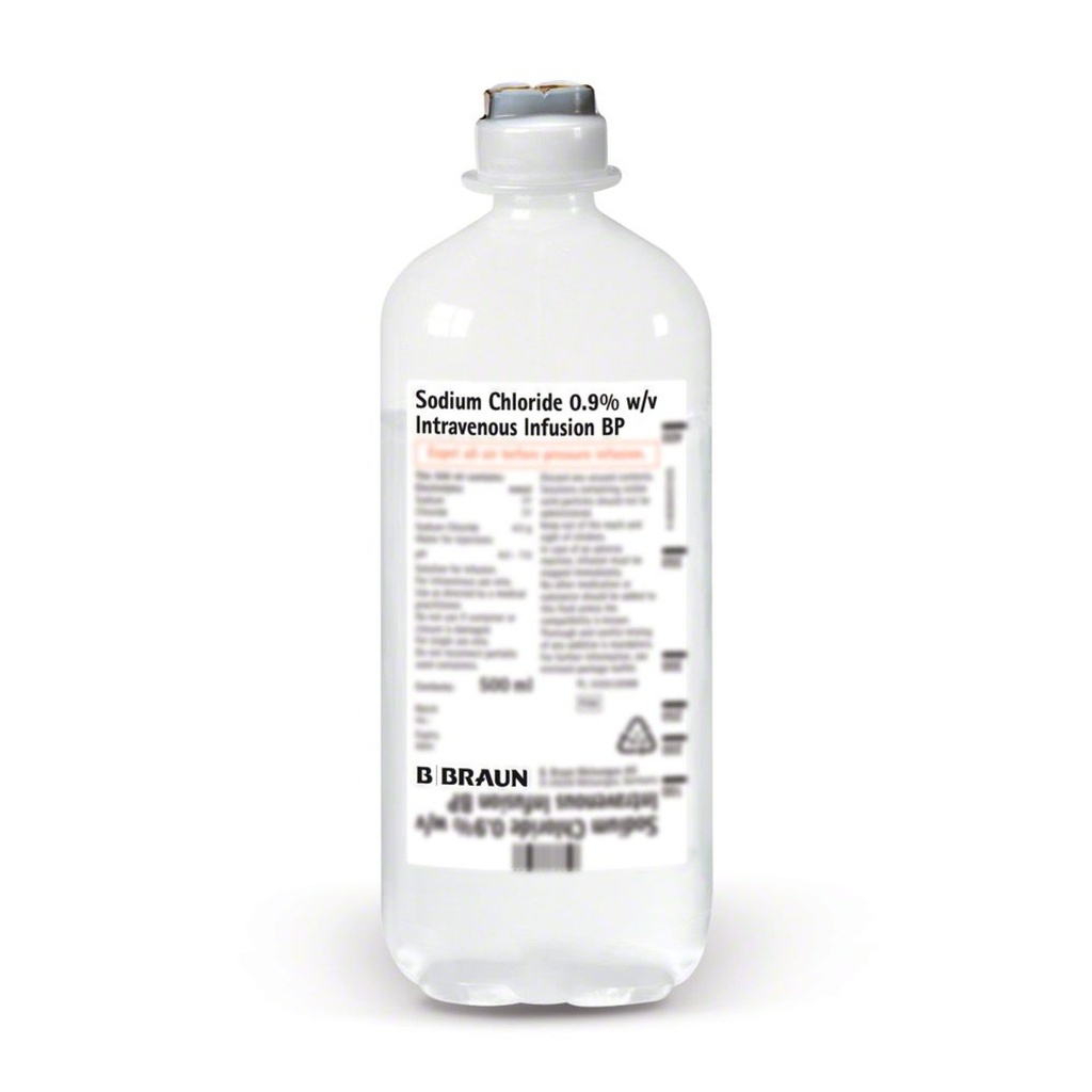 B Braun Sodium Chloride 0.9% IV Infusion 500ml