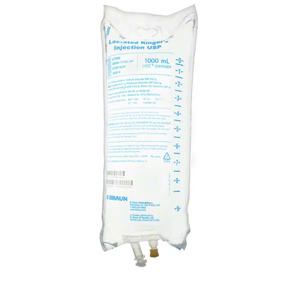 Lactated Ringer's Injection USP (Hartmanns Solution) - 1000 mL