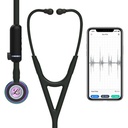 3M Littmann CORE Digital Stethoscope - High Polish Rainbow Chestpiece; Black Tube; Stem and Headset