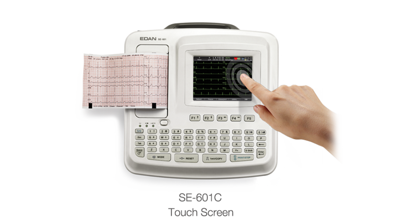 EDAN SE-601 Stand Alone ECG With PDF Reporting And 110mm Printer