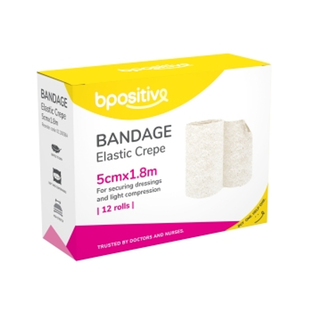 Bpositive Bandage Elastic Crepe 10cm X 1.8m