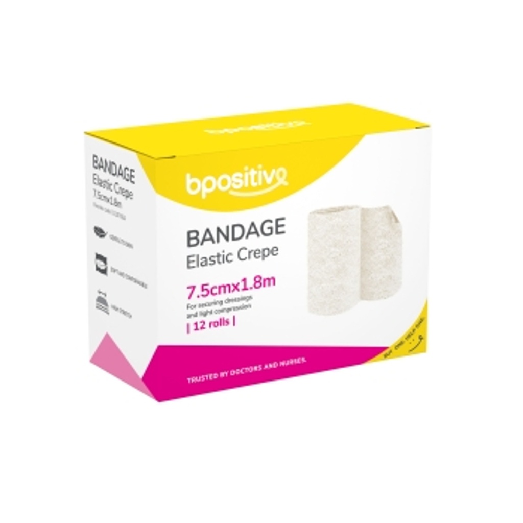 Bpositive Bandage Elastic Crepe 10cm X 1.8m