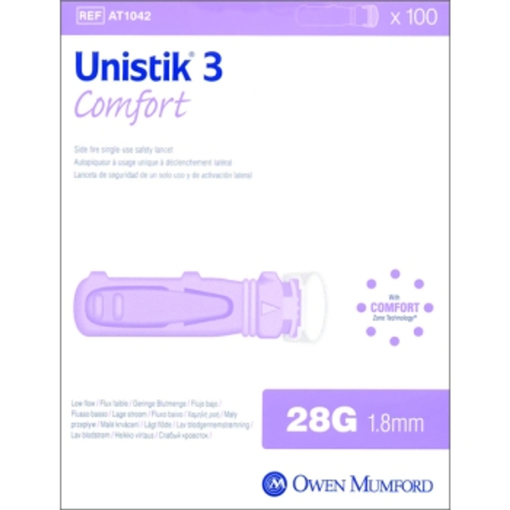 Unistik 3 Comfort Blood Device (Box of 100pcs)