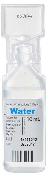 Water for Injection 10ml Braun