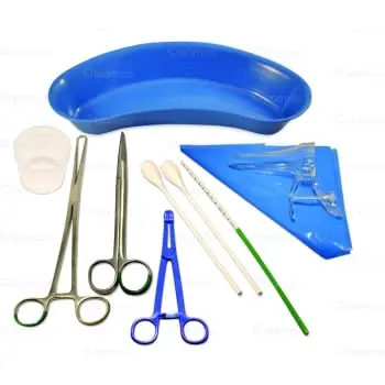 IUD Insertion Kit Complete with Metal Instruments (DEF3256)