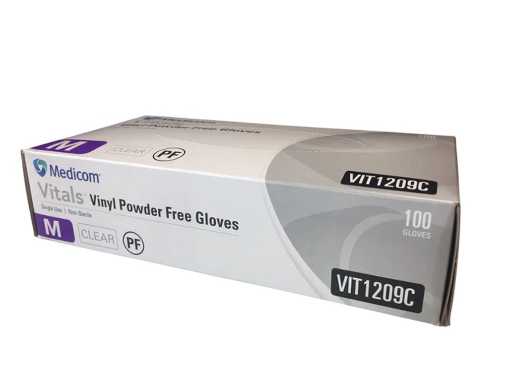 Medicom Vinyl Clear Powder Free Gloves (100pcs)
