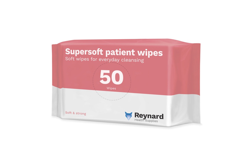 RHS301 Reynard Super Soft Patient Wipes 50 Pack (33x29cm)