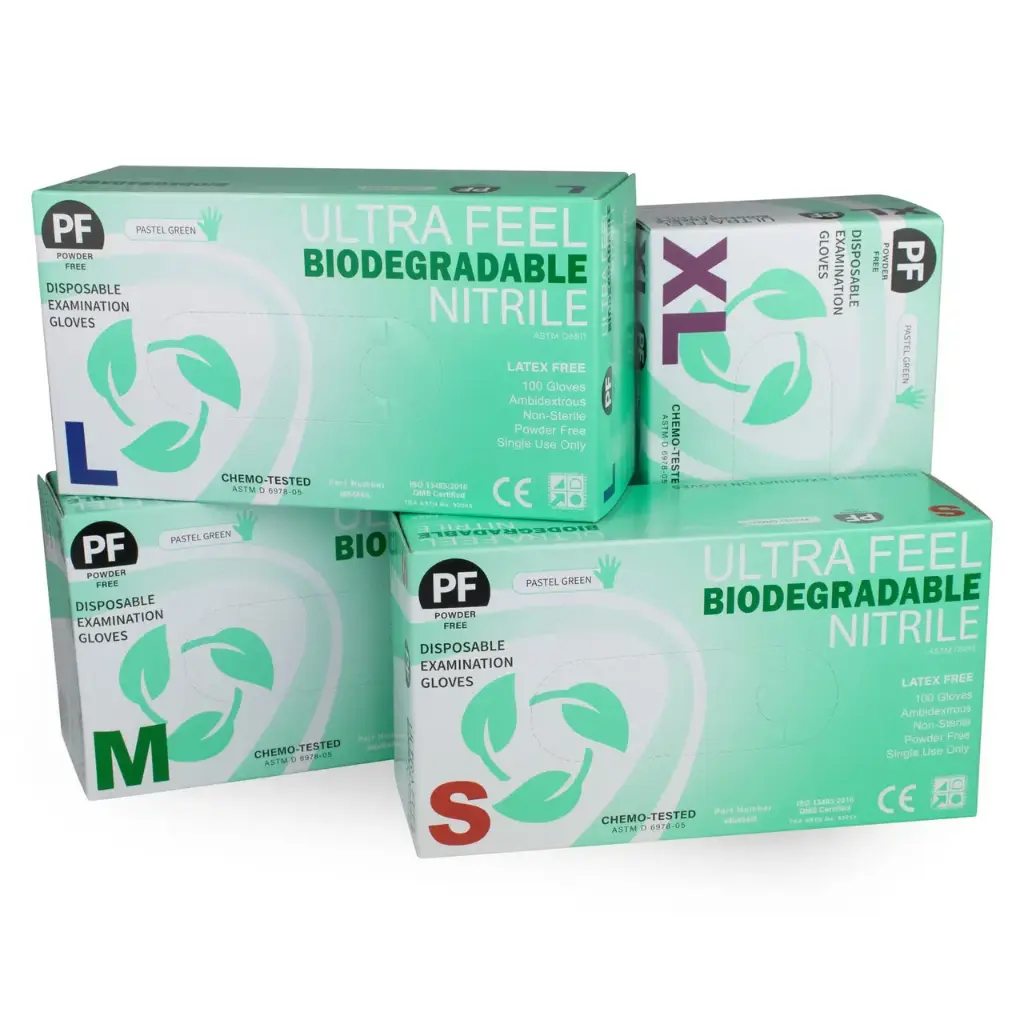 Ultra Feel Biodegradable Nitrile Gloves (100pcs) - Large