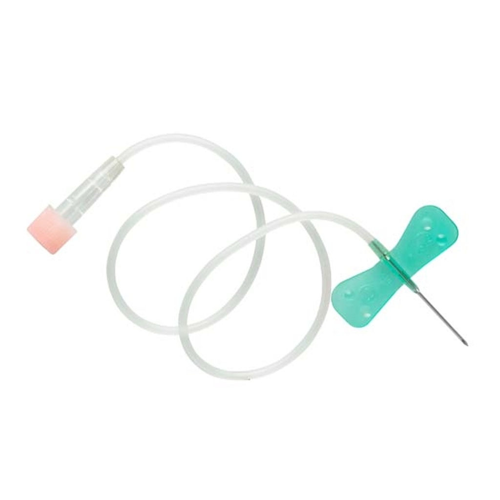 Surflo Winged Infusion Sets 21G x 19mm Long Tube 30cm Green - Each