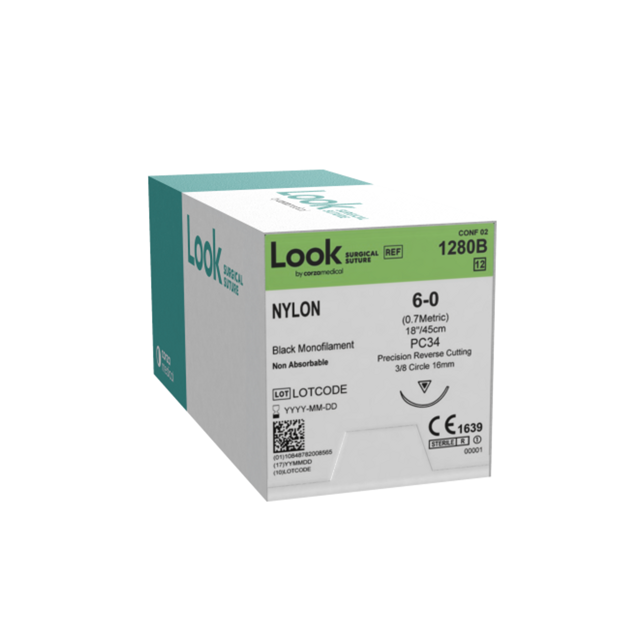 Look Nylon 3-0 24mm Reverse Cutting 45cm C7 Black
