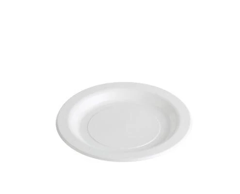 Genfac Heavy Duty Reusable White Plastic Plates - 7”/180mm