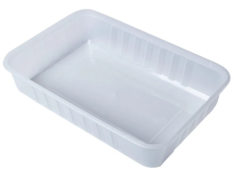 500ml Ribbed Rectangle Plastic Containers - Microwave &amp; Freezer Safe