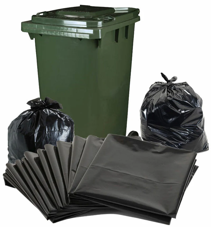 240 Litre Heavy Duty Black Garbage Bags (Box of 100 Bags)