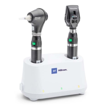 [SMS1SM2LDX6] Welch Allyn LED Desk Diagnostic Set – Coaxial Ophthalmoscope, MacroView Otoscope, and Dual Li-Ion USB Handles