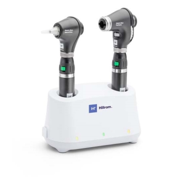 [SMS1PM2LDX6] Welch Allyn LED Desk Diagnostic Set – PanOptic Ophthalmoscope, MacroView Otoscope, Dual Li-Ion USB Handles