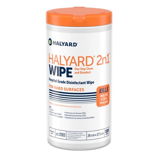 [SMS-HAL17003] Halyard 2-in-1 Hospital Grade Wipes – Canister