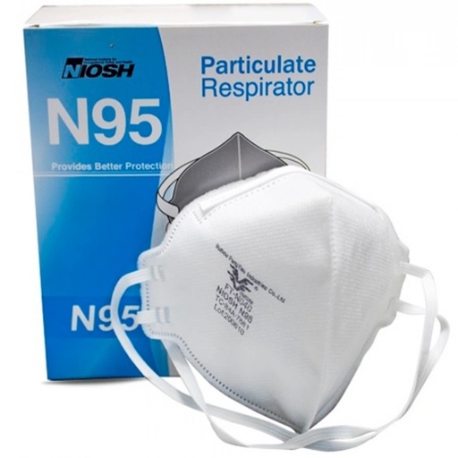 [1122] Ultra Health N95 Flat Fold Particulate Respirator Face Mask, NIOSH Certified - 20 Pack