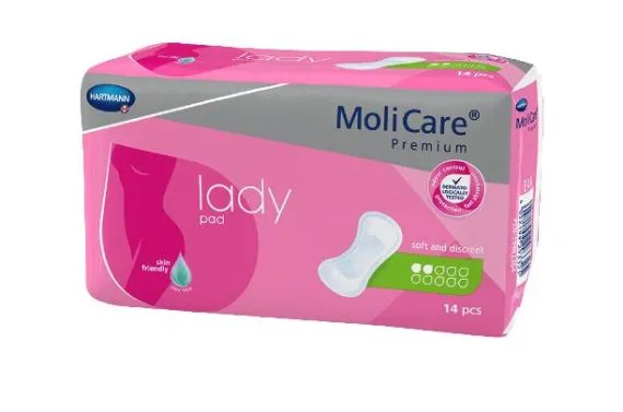 [SMS15310026] Molicare Premium Lady Pads 2 Drops 265x112mm Female 331ml 14’s PKT