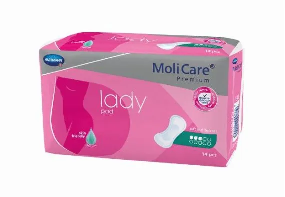 [SMS15310031] Molicare Premium Lady Pads 3 Drops 335x132mm Female 504ml 14's PKT