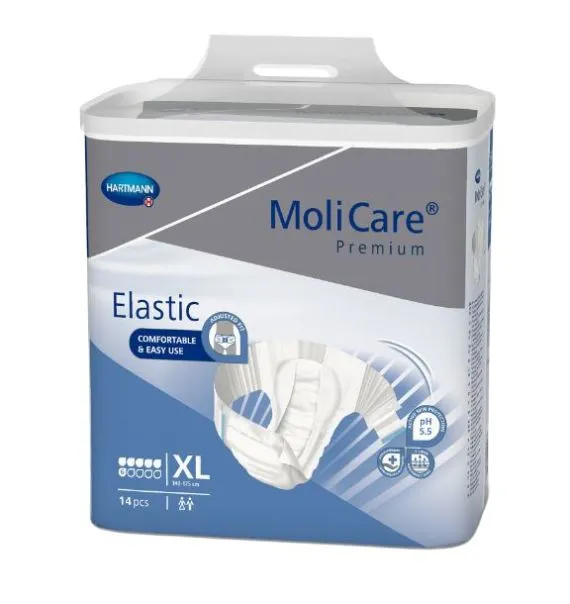 [SMS15310117] Molicare Premium Elastic 6 D X Large Waist 140 175cm Unisex 2786ml 14's PKT
