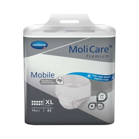 [SMS15310140] Molicare Premium Mobile 10 Drops X Large Waist 130 170cm Unisex 2757ml