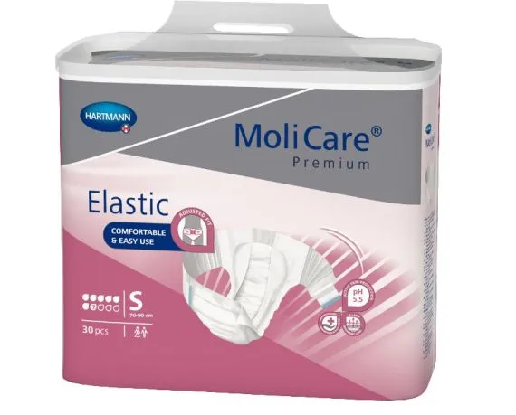 [SMS15310185] Molicare Premium Elastic 7 D Small Waist 70 90cm Unisex 1998ml 30's PKT
