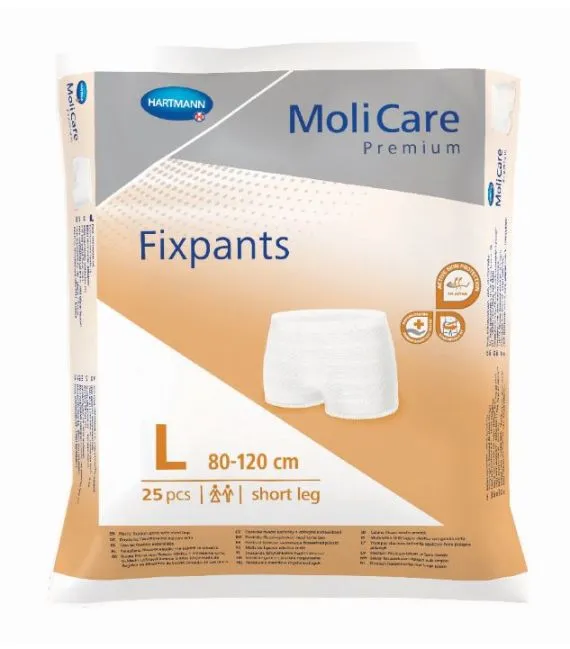 [SMS 15310310] Molicare Premium Fixpants Short Leg Large Waist 80 120cm Unisex Brown