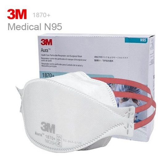 [1134] 3M Aura 1870+ Flat Fold Particulate Respirator/Surgical Mask 20pcs