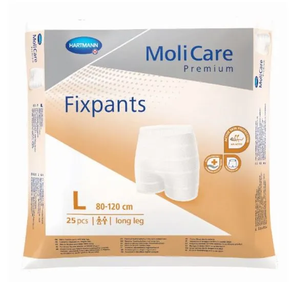 [SMS15310360] Molicare Premium Fixpants Long Leg Large Waist 80 120cm Unisex Brown
