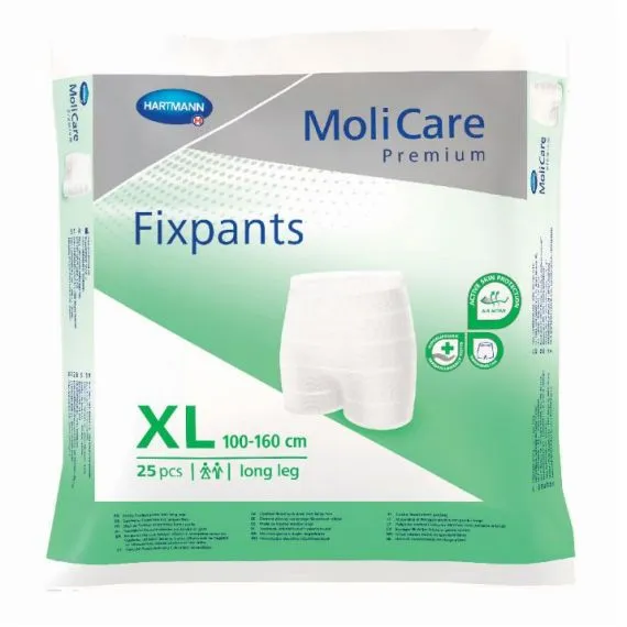 [SMS15310365] Molicare Premium Fixpants Long Leg X Large Waist 100 160cm Unisex Green