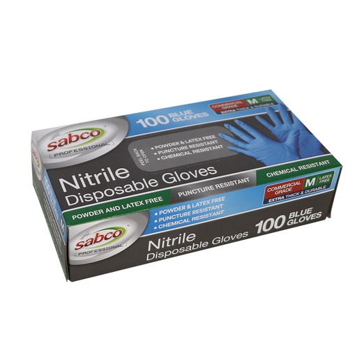 [1208] Sabco Blue Nitrile Gloves 100PK