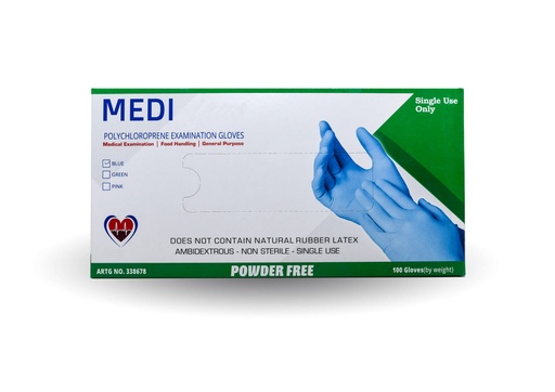 [1247] Medi-Gear Polychloroprene Gloves for Medical Practitioners (100pcs)