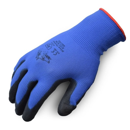 [1249] Stealth Heeler PU Palm Gloves 13 Gauge Polyester Shell