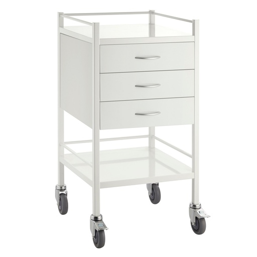 [1263] Powder Coated Trolley Three Drawer