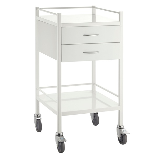 [1264] Powder Coated Trolley Two Drawer