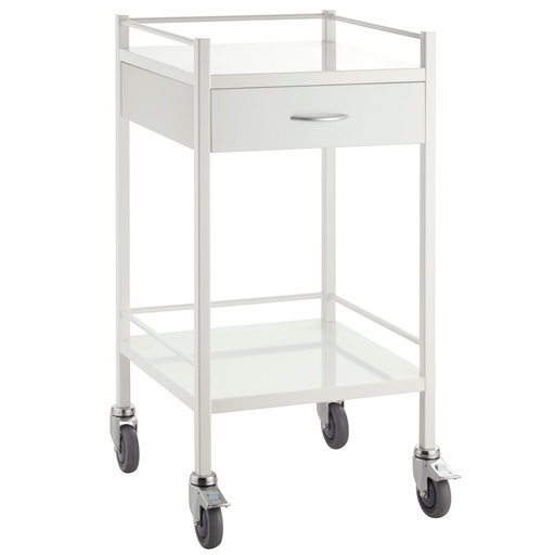 [1265] Powder Coated Trolley One Drawer