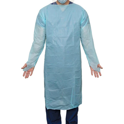 [SMS-DCPETUR] THUMB GOWN BLUE REGULAR 100'S