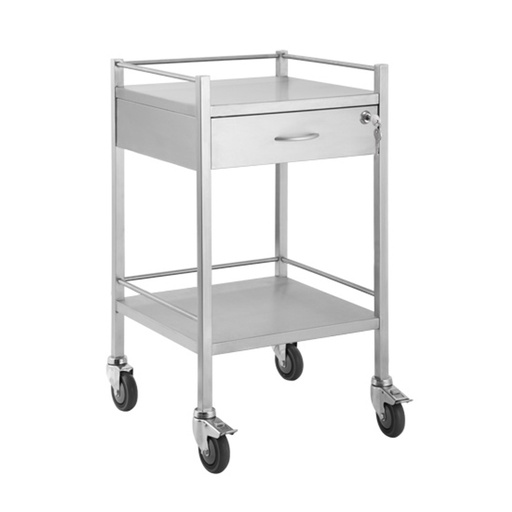 [1276] Stainless Steel Trolley One Drawer With Lock