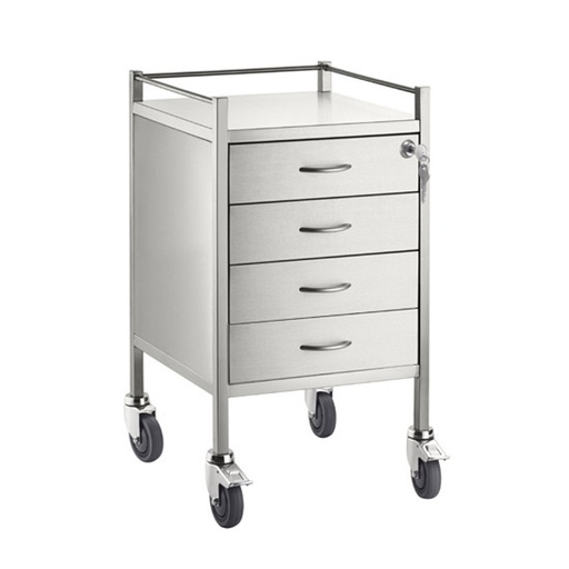 [1277] Stainless Steel Trolley Four Drawer
