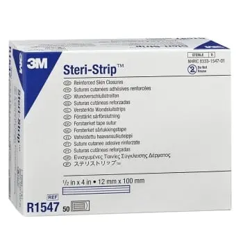[SKU-SMS-1038] 3M Steri-Strip Adhesive Skin Closures (Reinforced) 12 X 100mm Blue