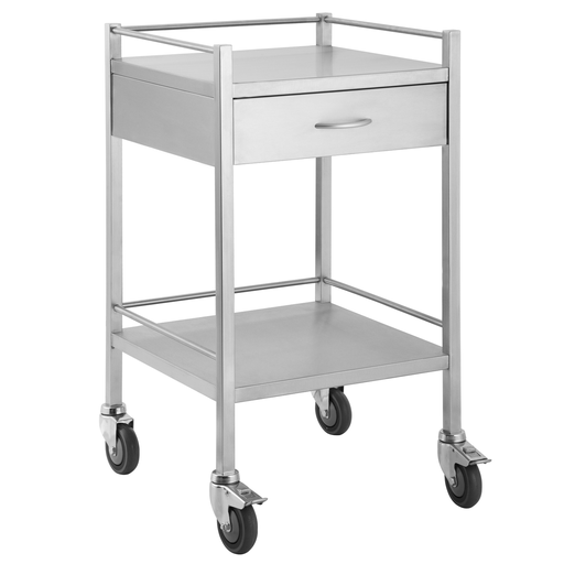 [1280] Stainless Steel Trolley One Drawer
