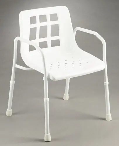 Shower Chair With Arms Wide 200kg Aluminium Each