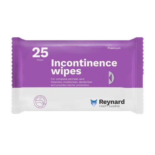 [1321] RHS103 Reynard Incontinence Wipes 25 Pack (33x22cm)