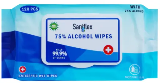 [SMS-SWA120] Saniflex 75% Alcohol Sanitary Wipes - 120 pack