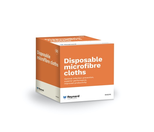 [1348] RHS315 Reynard Disposable Microfibre Cloths 50 Pack (40x32cm)