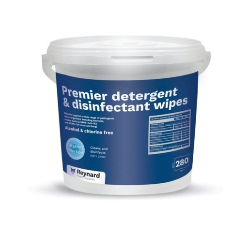 [1351] Reynard Premier Detergent & Disinfectant Wipes - 280wipes Tub
