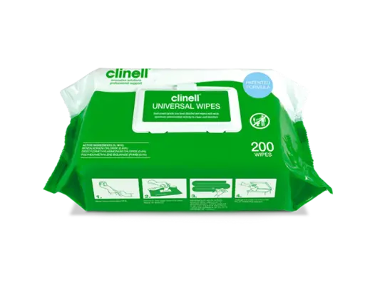 [SMS -1354] Clinell Universal Wipes 200 Soft Pack