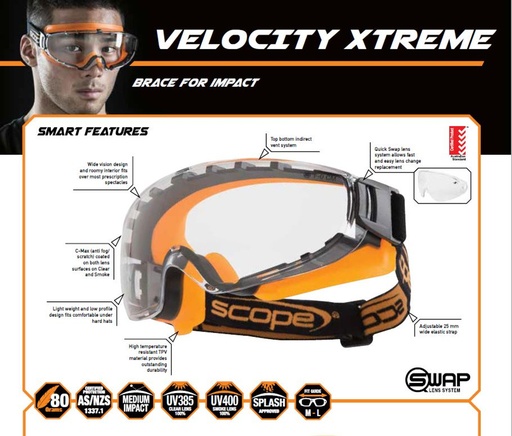 [1386] Scope Velocity XTreme Goggles
