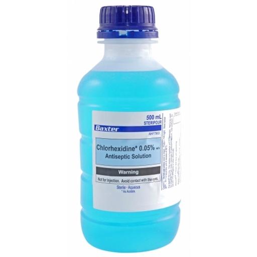 [1413] Chlorhexidine Acetate Antiseptic 0.05% Solution - Various Sizes